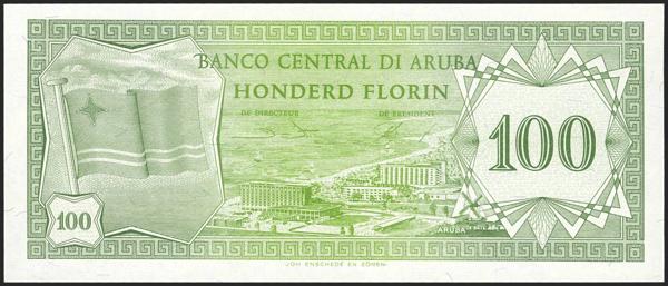 3068 - ARUBA. 100 Florin. 1986. Banco Central di Aruba. (Pick: 5). Rare in this quality. Uncirculated. - 75€