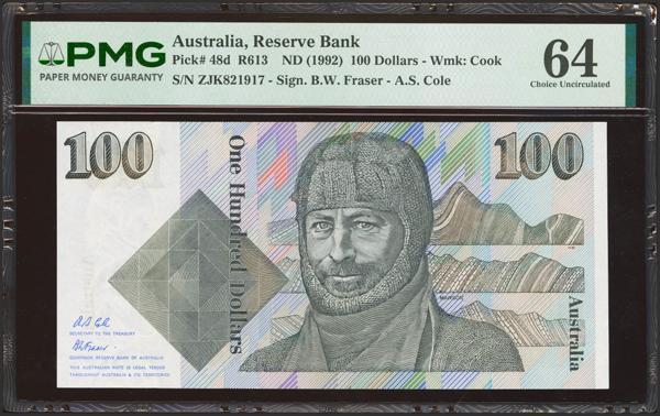 3081 - AUSTRALIA. 100 Dollars. (1992ca). Reserve Bank. (Pick: 48d). PMG64. - 125€