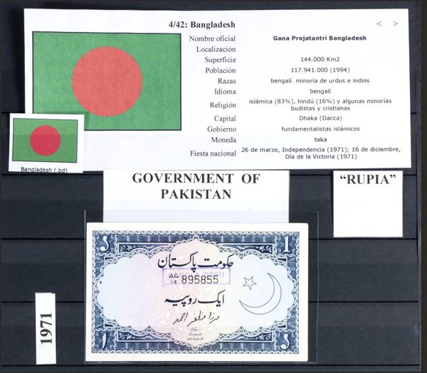 3122 - VERY INTERESTING set of more than 55 banknotes from Bangladesh of various issues, different qualities (some of them rare). ESSENTIAL TO EXAM. - 250€