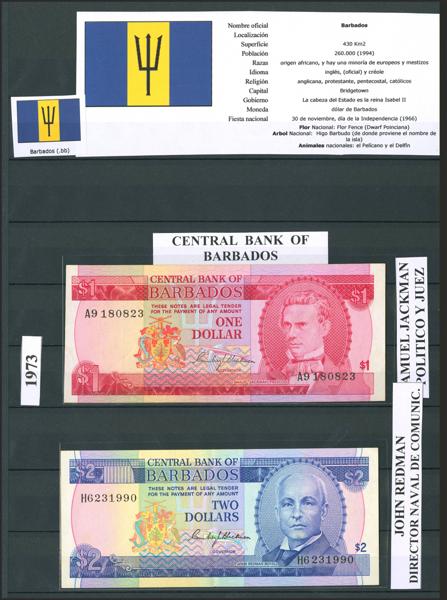 3123 - VERY INTERESTING set of 20 banknotes from Barbados of various issues, different qualities. ESSENTIAL TO EXAM. - 325€