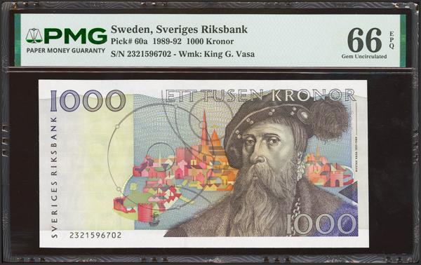4194 - SWEDEN. 1000 Kronor. (1992ca). Sveriges Riksbank. (Pick: 60a). PMG66EPQ. - 150€