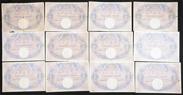 7668 - FRANCE. Set of more than 40 banknotes of 50 Francs. (1901ca). Banque de France. (Pick: 64b/h). Some rare dates. TO EXAM. - 275€